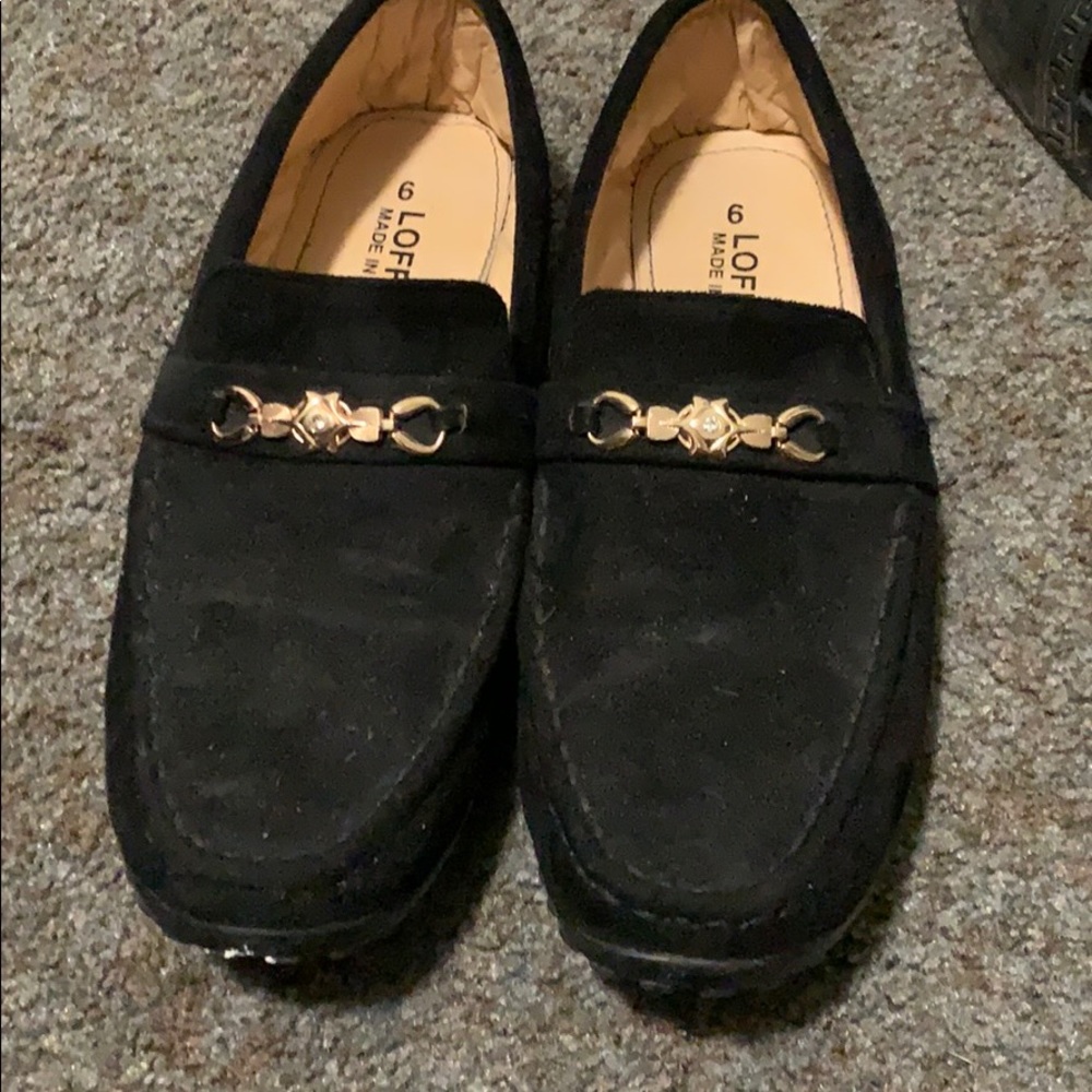 Black Suede Italian Loafers